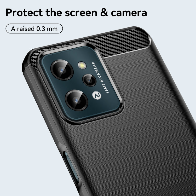 Custodia per telefono TPU in fibra di carbonio con trama spazzolata, For Realme C31, For Realme GT Neo3, For Realme Narzo 50 5G, For Realme Q5i, For Realme V23