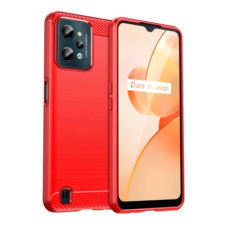 Custodia per telefono TPU in fibra di carbonio con trama spazzolata, For Realme C31, For Realme GT Neo3, For Realme Narzo 50 5G, For Realme Q5i, For Realme V23