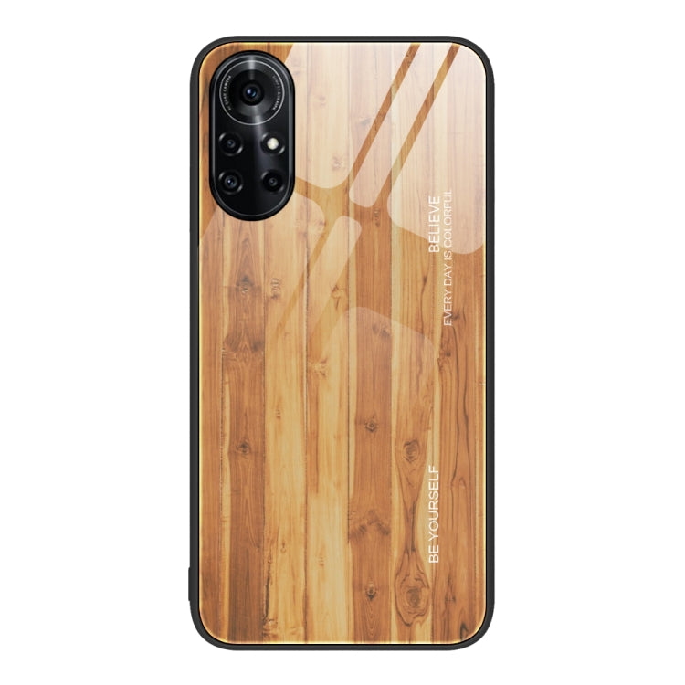 Custodia protettiva in vetro con venature del legno, For Huawei nova 8 Pro 5G, For Huawei nova 8 SE, For Huawei Enjoy 8e, For Huawei Enjoy 20 SE