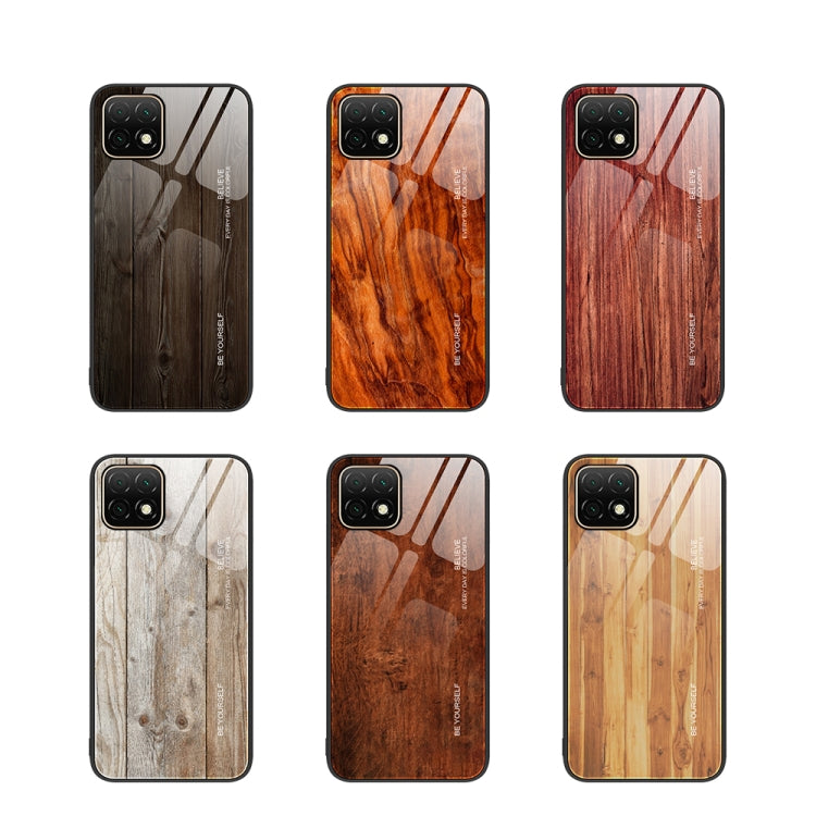 Custodia protettiva in vetro con venature del legno, For Huawei Enjoy 20 5G, For Huawei Maimang 6, For Huawei Maimang 7, For Huawei Maimang 10