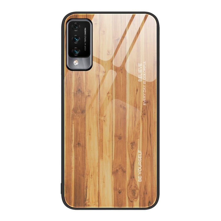 Custodia protettiva in vetro con venature del legno, For Huawei Enjoy 20 5G, For Huawei Maimang 6, For Huawei Maimang 7, For Huawei Maimang 10