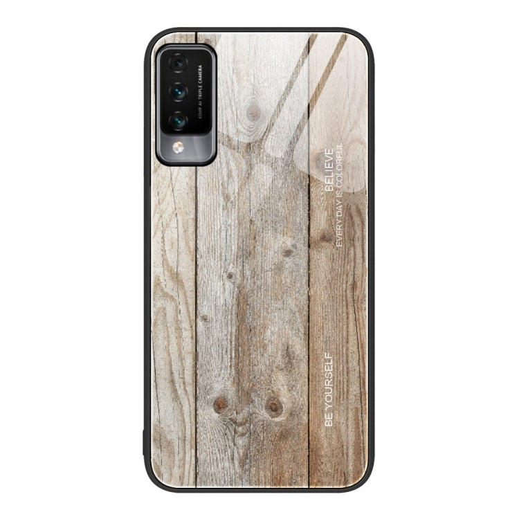 Custodia protettiva in vetro con venature del legno, For Huawei Enjoy 20 5G, For Huawei Maimang 6, For Huawei Maimang 7, For Huawei Maimang 10