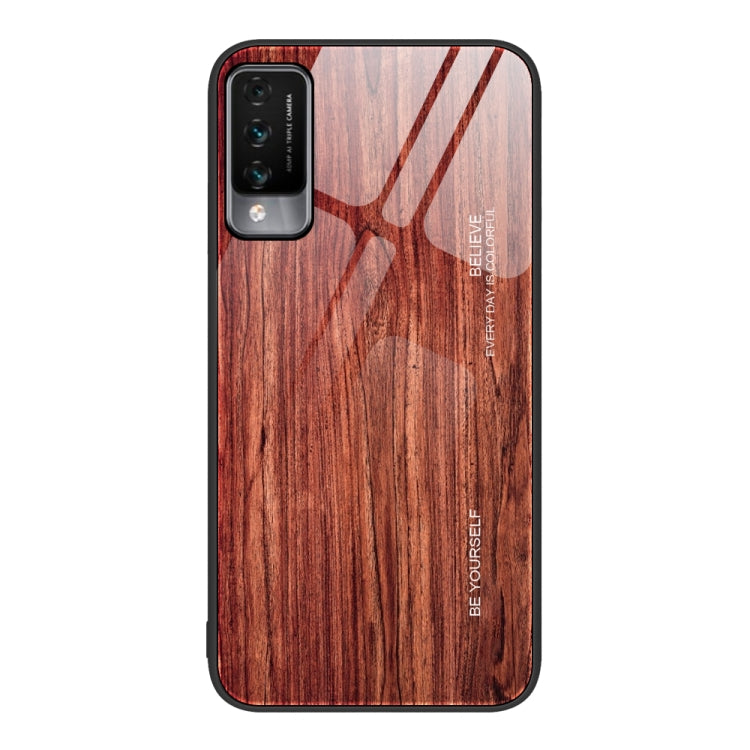 Custodia protettiva in vetro con venature del legno, For Huawei Enjoy 20 5G, For Huawei Maimang 6, For Huawei Maimang 7, For Huawei Maimang 10