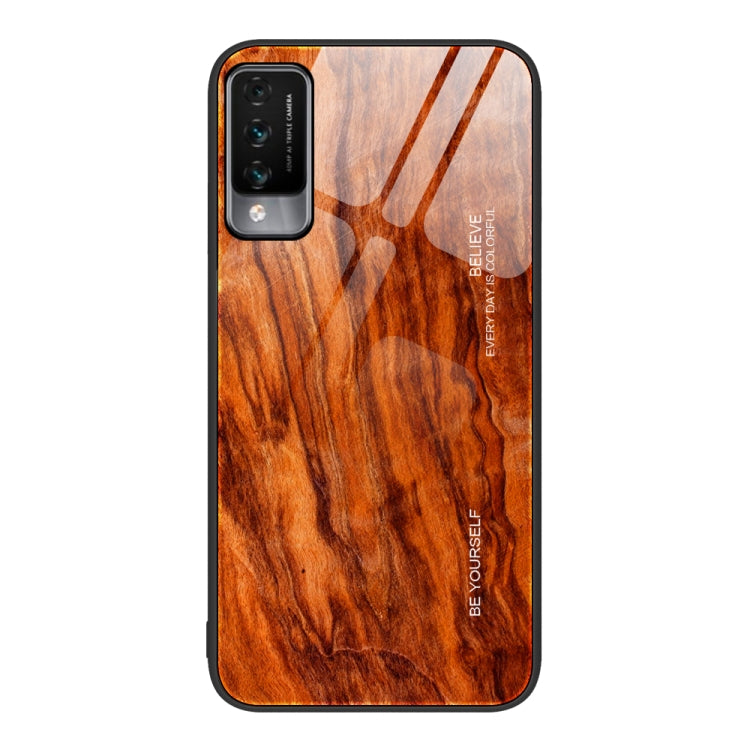Custodia protettiva in vetro con venature del legno, For Huawei Enjoy 20 5G, For Huawei Maimang 6, For Huawei Maimang 7, For Huawei Maimang 10