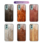 Custodia protettiva in vetro con venature del legno, For OnePlus Nord 2 5G, For OnePlus Nord N10 5G, For OnePlus Nord N100, For OnePlus 10 Pro
