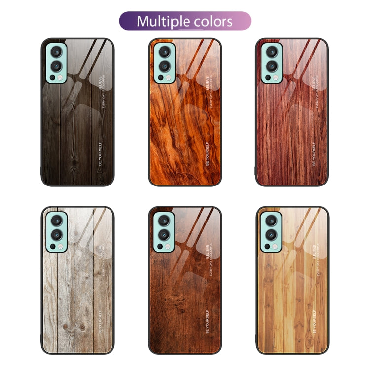 Custodia protettiva in vetro con venature del legno, For OnePlus Nord 2 5G, For OnePlus Nord N10 5G, For OnePlus Nord N100, For OnePlus 10 Pro