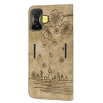 Custodia per telefono in pelle goffrata con gatto Sakura Cartoon, For Xiaomi Poco F4 GT, For Xiaomi Poco M3 / Redmi 9T Global, For Xiaomi Poco X3 / X3 NFC, For Xiaomi Redmi K40 / K40 Pro