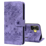 Custodia per telefono in pelle goffrata con gatto Sakura Cartoon, For Xiaomi Poco F4 GT, For Xiaomi Poco M3 / Redmi 9T Global, For Xiaomi Poco X3 / X3 NFC, For Xiaomi Redmi K40 / K40 Pro