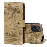 Custodia per telefono in pelle goffrata con gatto Sakura Cartoon, For Xiaomi Poco F4 GT, For Xiaomi Poco M3 / Redmi 9T Global, For Xiaomi Poco X3 / X3 NFC, For Xiaomi Redmi K40 / K40 Pro