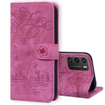 Custodia per telefono in pelle goffrata con gatto Sakura Cartoon, For Xiaomi Poco F4 GT, For Xiaomi Poco M3 / Redmi 9T Global, For Xiaomi Poco X3 / X3 NFC, For Xiaomi Redmi K40 / K40 Pro