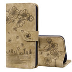 Custodia per telefono in pelle goffrata con gatto Sakura Cartoon, For Xiaomi Poco F4 GT, For Xiaomi Poco M3 / Redmi 9T Global, For Xiaomi Poco X3 / X3 NFC, For Xiaomi Redmi K40 / K40 Pro