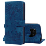 Custodia per telefono in pelle goffrata con gatto Sakura Cartoon, For Xiaomi Poco F4 GT, For Xiaomi Poco M3 / Redmi 9T Global, For Xiaomi Poco X3 / X3 NFC, For Xiaomi Redmi K40 / K40 Pro