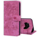 Custodia per telefono in pelle goffrata con gatto Sakura Cartoon, For Xiaomi Poco F4 GT, For Xiaomi Poco M3 / Redmi 9T Global, For Xiaomi Poco X3 / X3 NFC, For Xiaomi Redmi K40 / K40 Pro