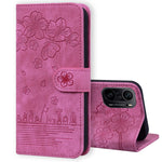 Custodia per telefono in pelle goffrata con gatto Sakura Cartoon, For Xiaomi Poco F4 GT, For Xiaomi Poco M3 / Redmi 9T Global, For Xiaomi Poco X3 / X3 NFC, For Xiaomi Redmi K40 / K40 Pro