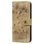 Custodia per telefono in pelle goffrata con gatto Sakura Cartoon, For Xiaomi Redmi Note 11 Pro 4G / 5G, For Xiaomi Poco M4 Pro 4G Global, For Xiaomi Poco M4 Pro 5G Global, For Xiaomi Mi 11 Lite 4G / 5G