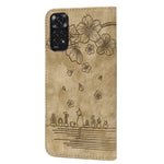 Custodia per telefono in pelle goffrata con gatto Sakura Cartoon, For Xiaomi Redmi Note 11 Pro 4G / 5G, For Xiaomi Poco M4 Pro 4G Global, For Xiaomi Poco M4 Pro 5G Global, For Xiaomi Mi 11 Lite 4G / 5G