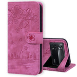 Custodia per telefono in pelle goffrata con gatto Sakura Cartoon, For Xiaomi Redmi Note 11 Pro 4G / 5G, For Xiaomi Poco M4 Pro 4G Global, For Xiaomi Poco M4 Pro 5G Global, For Xiaomi Mi 11 Lite 4G / 5G