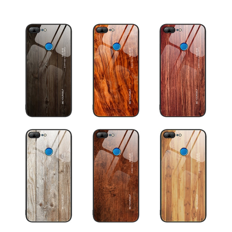 Custodia protettiva in vetro con venature del legno, For Honor 9 Lite, For Honor 9X, For Honor 10, For Honor 20 Pro