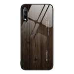Custodia protettiva in vetro con venature del legno, For Honor 9 Lite, For Honor 9X, For Honor 10, For Honor 20 Pro