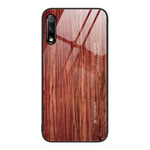 Custodia protettiva in vetro con venature del legno, For Honor 9 Lite, For Honor 9X, For Honor 10, For Honor 20 Pro
