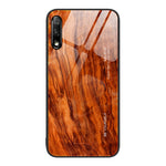 Custodia protettiva in vetro con venature del legno, For Honor 9 Lite, For Honor 9X, For Honor 10, For Honor 20 Pro