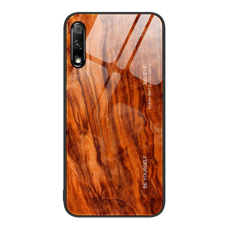 Custodia protettiva in vetro con venature del legno, For Honor 9 Lite, For Honor 9X, For Honor 10, For Honor 20 Pro