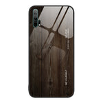 Custodia protettiva in vetro con venature del legno, For Honor 9 Lite, For Honor 9X, For Honor 10, For Honor 20 Pro