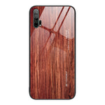 Custodia protettiva in vetro con venature del legno, For Honor 9 Lite, For Honor 9X, For Honor 10, For Honor 20 Pro
