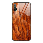 Custodia protettiva in vetro con venature del legno, For Honor 9 Lite, For Honor 9X, For Honor 10, For Honor 20 Pro