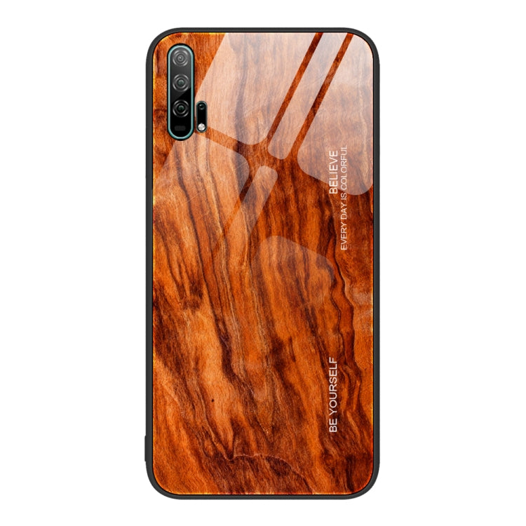 Custodia protettiva in vetro con venature del legno, For Honor 9 Lite, For Honor 9X, For Honor 10, For Honor 20 Pro