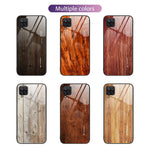 Custodia protettiva per telefono in vetro con venature del legno, For Samsung Galaxy A12 5G, For Samsung Galaxy A52, For Samsung Galaxy A53, For Samsung Galaxy M32