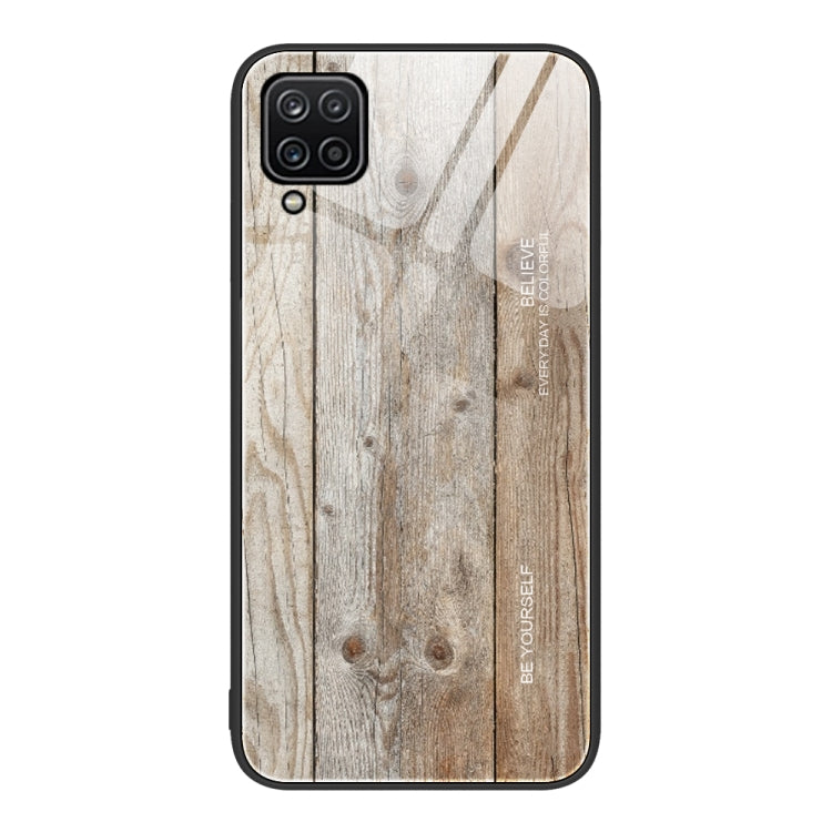Custodia protettiva per telefono in vetro con venature del legno, For Samsung Galaxy A12 5G, For Samsung Galaxy A52, For Samsung Galaxy A53, For Samsung Galaxy M32