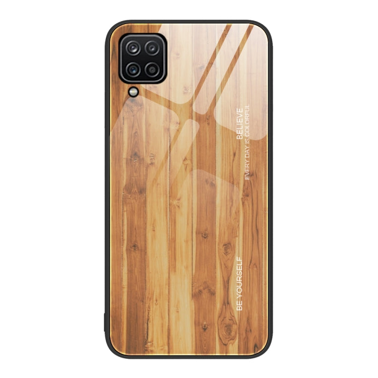 Custodia protettiva per telefono in vetro con venature del legno, For Samsung Galaxy A12 5G, For Samsung Galaxy A52, For Samsung Galaxy A53, For Samsung Galaxy M32