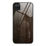 Custodia protettiva per telefono in vetro con venature del legno, For Samsung Galaxy A12 5G, For Samsung Galaxy A52, For Samsung Galaxy A53, For Samsung Galaxy M32