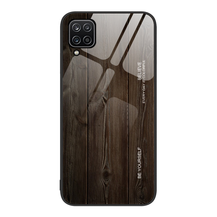 Custodia protettiva per telefono in vetro con venature del legno, For Samsung Galaxy A12 5G, For Samsung Galaxy A52, For Samsung Galaxy A53, For Samsung Galaxy M32