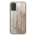Custodia protettiva per telefono in vetro con venature del legno, For Samsung Galaxy A12 5G, For Samsung Galaxy A52, For Samsung Galaxy A53, For Samsung Galaxy M32