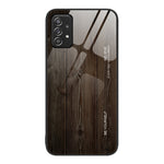 Custodia protettiva per telefono in vetro con venature del legno, For Samsung Galaxy A12 5G, For Samsung Galaxy A52, For Samsung Galaxy A53, For Samsung Galaxy M32