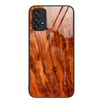 Custodia protettiva per telefono in vetro con venature del legno, For Samsung Galaxy A12 5G, For Samsung Galaxy A52, For Samsung Galaxy A53, For Samsung Galaxy M32