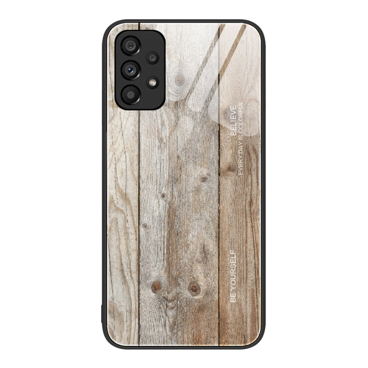 Custodia protettiva per telefono in vetro con venature del legno, For Samsung Galaxy A12 5G, For Samsung Galaxy A52, For Samsung Galaxy A53, For Samsung Galaxy M32