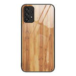 Custodia protettiva per telefono in vetro con venature del legno, For Samsung Galaxy A12 5G, For Samsung Galaxy A52, For Samsung Galaxy A53, For Samsung Galaxy M32
