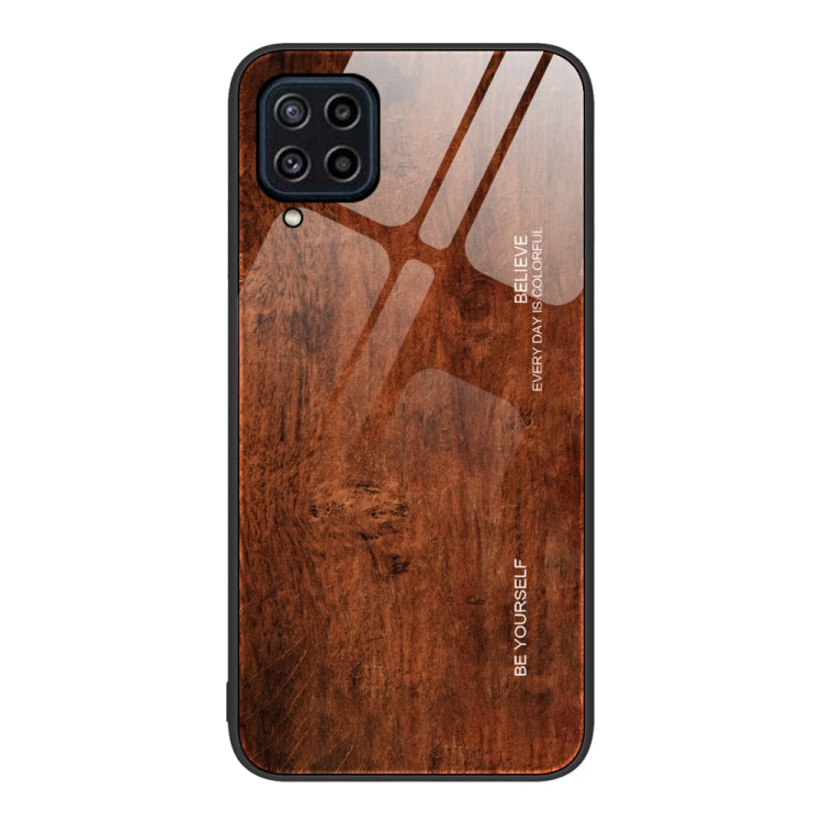 Custodia protettiva per telefono in vetro con venature del legno, For Samsung Galaxy A12 5G, For Samsung Galaxy A52, For Samsung Galaxy A53, For Samsung Galaxy M32