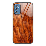 Custodia protettiva per telefono in vetro con venature del legno, For Samsung Galaxy M52 5G, For Samsung Galaxy S9+, For Samsung Galaxy S10+, For Samsung Galaxy S22+ 5G