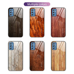 Custodia protettiva per telefono in vetro con venature del legno, For Samsung Galaxy M52 5G, For Samsung Galaxy S9+, For Samsung Galaxy S10+, For Samsung Galaxy S22+ 5G