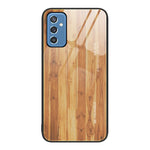 Custodia protettiva per telefono in vetro con venature del legno, For Samsung Galaxy M52 5G, For Samsung Galaxy S9+, For Samsung Galaxy S10+, For Samsung Galaxy S22+ 5G