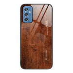 Custodia protettiva per telefono in vetro con venature del legno, For Samsung Galaxy M52 5G, For Samsung Galaxy S9+, For Samsung Galaxy S10+, For Samsung Galaxy S22+ 5G