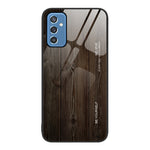 Custodia protettiva per telefono in vetro con venature del legno, For Samsung Galaxy M52 5G, For Samsung Galaxy S9+, For Samsung Galaxy S10+, For Samsung Galaxy S22+ 5G