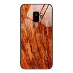 Custodia protettiva per telefono in vetro con venature del legno, For Samsung Galaxy M52 5G, For Samsung Galaxy S9+, For Samsung Galaxy S10+, For Samsung Galaxy S22+ 5G
