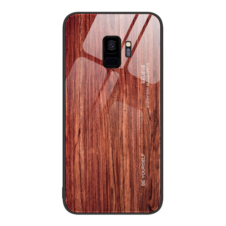Custodia protettiva per telefono in vetro con venature del legno, For Samsung Galaxy M52 5G, For Samsung Galaxy S9+, For Samsung Galaxy S10+, For Samsung Galaxy S22+ 5G