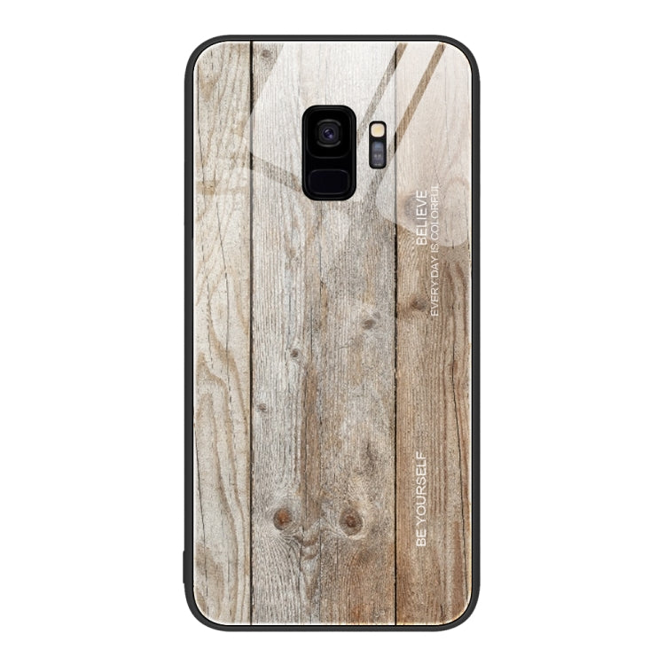 Custodia protettiva per telefono in vetro con venature del legno, For Samsung Galaxy M52 5G, For Samsung Galaxy S9+, For Samsung Galaxy S10+, For Samsung Galaxy S22+ 5G