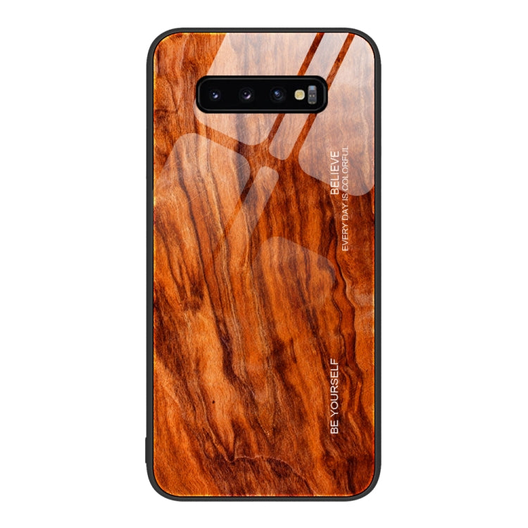 Custodia protettiva per telefono in vetro con venature del legno, For Samsung Galaxy M52 5G, For Samsung Galaxy S9+, For Samsung Galaxy S10+, For Samsung Galaxy S22+ 5G